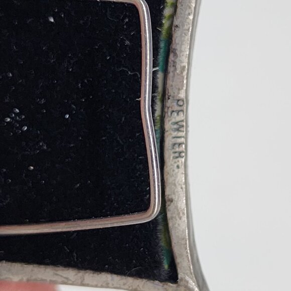 Miniature Vintage Style Pewter Floral Picture Frame Fabric Insert 1.5x2" - Picture 12 of 12